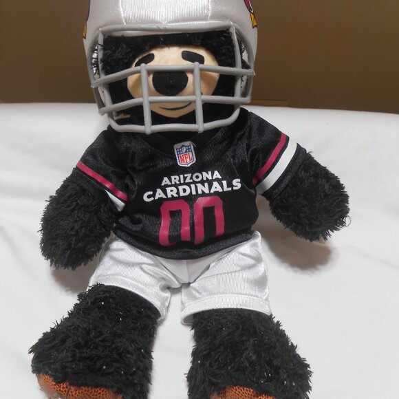 BAB PLUSH WEARING NFL ARIZONA CARDINALS FOOTBALL UNIFORM HELMET BUILD A BEAR π - Picture 7 of 13